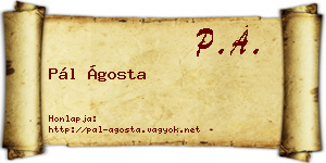 Pál Ágosta névjegykártya